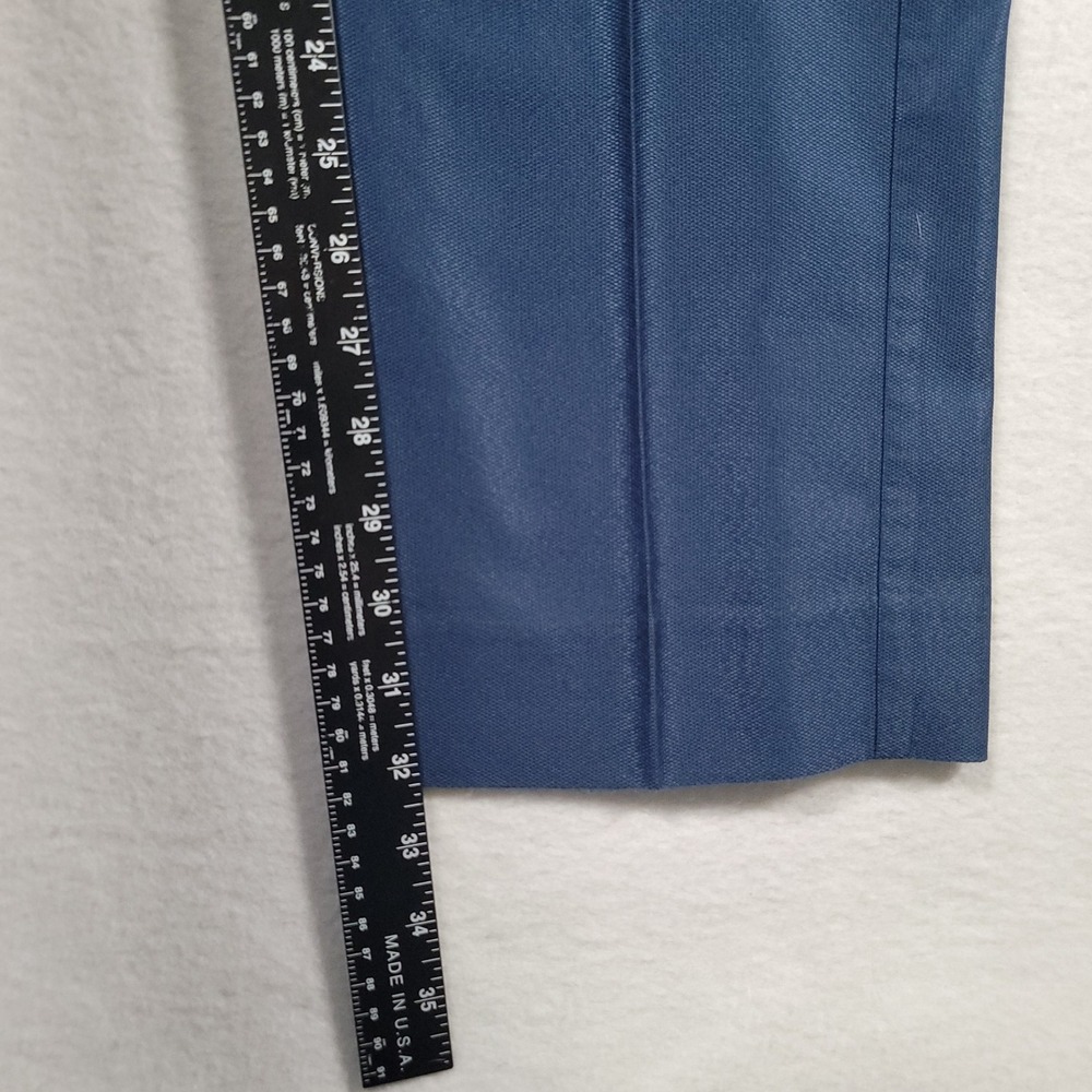 Mizzen+Main Performance Chino Pants Mens 34 Blue Solid Stretch Cotton Blend Golf - Picture 7 of 11